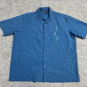 Daddy-O's Shirt 3X Blue Short Sleeve Bowling MCM Sopranos Retro Rockabilly